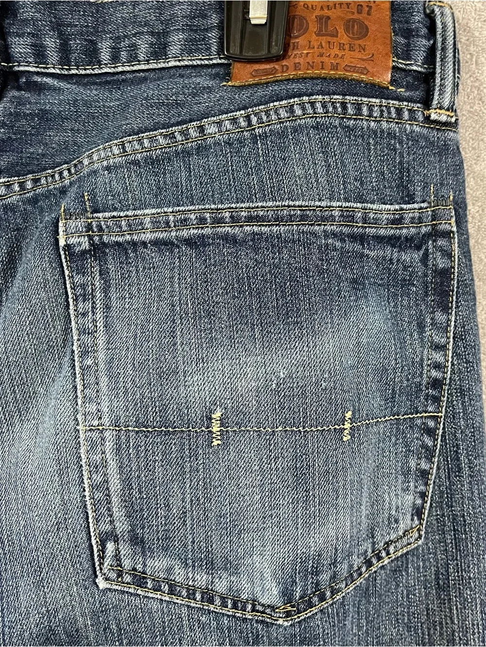 Polo Ralph Lauren 867 Jeans Mens 36x36 Classic Fit Straight Leg Mid Wash Preppy